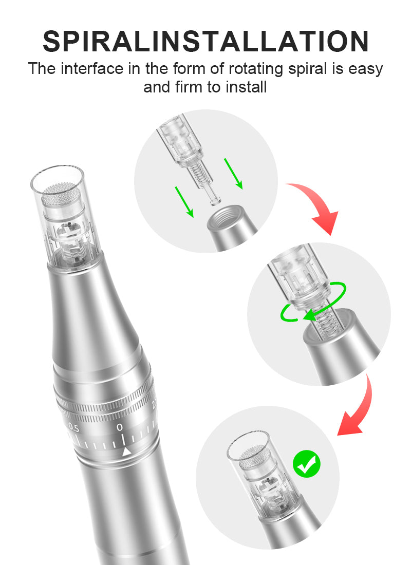 L3 Microneedling Pen - 30 Cartridges + Serum