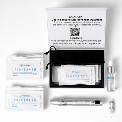 Skinpop L3 Home Microneedling derma pen kit complete with 30 cartridges + serum